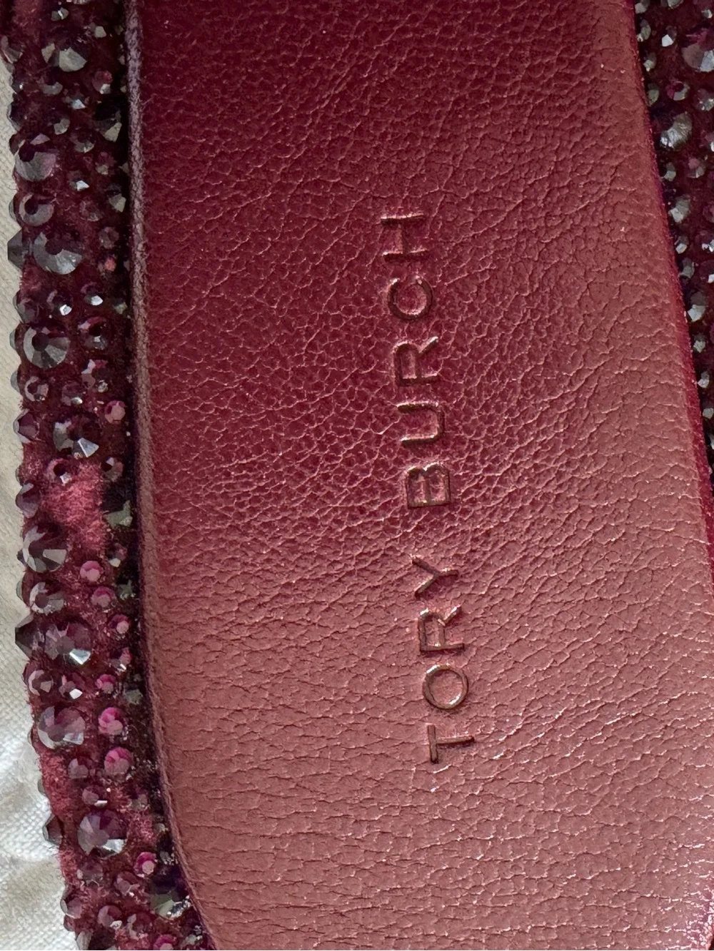 Tory Burch Miller Knotted Pave sandals dark carmine ( burgundy)